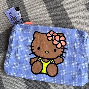 Aloha Collection x Hello Kitty small pouch in lavender palaka print